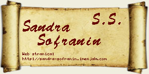 Sandra Sofranin vizit kartica